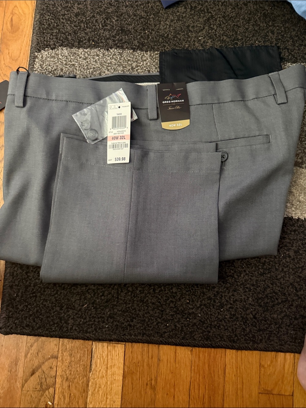 Greg Norman Men's Dress Pants in Slate Gray